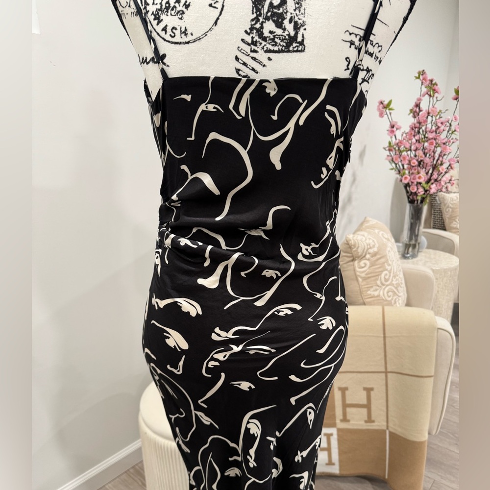 En Saison Black and White Abstract Maxi Dress - Picture 5 of 9